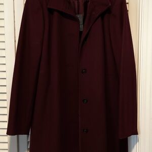 Lands' End Women's Burgundy Pea Coat